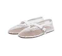 UBOHUZ Women Flat Heels Mesh Buckles Cut Outs Ventilate Black Casual Summer Round Toe Shoes Woman Size 34-42 For Women(WHITE,Size39)