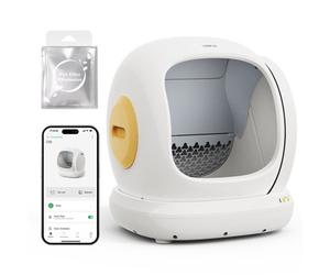 Ubpet Big-Opening Self Cleaning Cat Litter Tray Automatic Cat Litter Box, Deodorize , Low Entry , App Control
