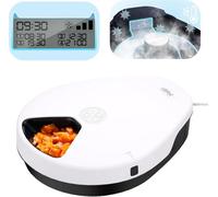 Ubpet Cat Wet Food Automatic Feeder With Cooling, Semiconductor Refrigeration, With Timer, 5 Food Compartments For 330G Pet Food