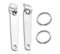 UBRAVE 2 Pcs Mini Bottle Openers Keys,Oral Liquid Vial Manual Can Opener Tool,Multi-Function Mini Can Opener for Home,Pub,Party,BBQ, Beer Lover,Daily Use,Silver