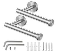 UBRAVE Toilet Roll Holder,2Pcs Toilet Roll Holder Wall Mounted,Brushed SUS304 Stainless Steel Toilet Paper Holder for Bathroom&Kitchen,Practical Toilet Roll Storage Dispenser,Waterproof&Rust Resistant