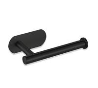 UBRAVE Toilet Roll Holder, Matte Black Wall Mounted Self Adhesive SUS304 Stainless Steel Toilet Paper Holder for Bathroom&Kitchen, No drilling required, Strong Adhesiveness, Waterproof&Rust Resistant