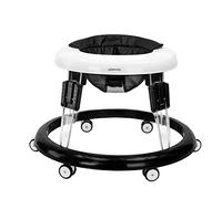 UBRAVOO Adjustable Baby Walker, Walkers for Baby with Universal Wheels, Height Adjustable, Folding & Compact Walker for Girls Boys 6-18 Months, PU Black