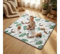 UBRAVOO Baby Play Mats, Crawling Playpen Mat, Thicken Soft Padding Foam Playmatfor Babies and Toddlers Infants, Foldable Crawling Mats, Non-Slip & Machine Washable (Tropical rainforest, 50" X 50")