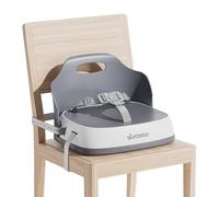 UBRAVOO Portable Booster Seat for Dining, Travel High Chair with 3-Point Harness and 2 Adjustable Straps, Washable Baby Food Chairs 6 Months Plus Sitting Up(Grey)