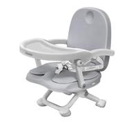 UBRAVOO Portable High Chair 6 Months Plus, Lightweight Baby Booster Seat with Removable Tray, Easy Clean Folding Booster Chair for Babies Toddlers, ACE1013 (Gray)