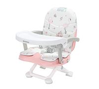 (Pink Flamingos) UBRAVOO Portable High Chair 6 Months Plus, Lightweight Booster Seat with Removable Tray for Babies Toddler