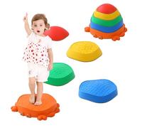 UBRAVOO Stepping Stones for Kids, 5 Pcs Non-Slip Crab Balance Stones,Sensory Stepping Stones for Promoting Toddler's Balance & Coordination,Indoor or Outdoor Play for Kids Aged 3+(Little crab)
