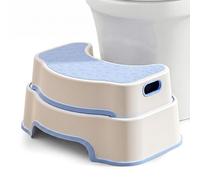 UBRAVOO Toilet Stool for Adults, Non Slip Bathroom Step Stool, Potty Training Squat Stool for Toddlers, Toilet Step for Kids, Seniors & Pregnant Women (Blue)