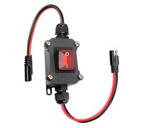 Ubric Inline 12V-24V Power Switch, IP67 Waterproof, 14AWG SAE To SAE Cable with ON/Off Switch Quick Connect for Solar Panel, Motorcycle, RV, Camp Trailer (Red)