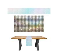 UBSIUH 1 Piece Of Glitter Sequined Tablecloth, 1 Piece Of Colorful Background Cloth, Disco Theme Decoration, Suitable For Birthday, Prom Party Decoration.