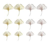 UBSIUH 12 Ginkgo Biloba Cake Decorations, Two-Color Decorative Leaves, Baking Decoration Materials, Party Food Decorations, Suitable For Cake Dessert Decoration.