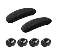 UBSIUH 2 Pieces Of Seat Armrest Cover And 4 Pieces Of Roller Protective Cover, Comfortable Armrest Cushion, Non-Slip Wear-Resistant Cover, Car Protection Accessories.