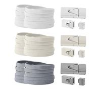 UBSIUH 3 Pairs Of Elastic Shoelaces, 8Mm Knotted-Free Shoelaces, Snap Elastic Band, Elastic Fit Rubber Band, Suitable For Sports Shoes, Boots (Beige, White, Gray).