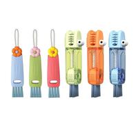 UBSIUH 3 Pieces Flower Crevice Brush And 3 Pieces Crocodile Crevice Brush, Creative Cleaning Brush, Portable Cleaning Tools, Kitchen Supplies.
