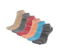 UBUMO Women's Solid 2 Toe Flip Flop Tabi Socks Geta Ankle Cotton 5/6 Pairs, Color 18 (Pack of 6), One Size
