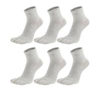 UBUMO Women's Solid 2 Toe Flip Flop Tabi Socks Geta Ankle Cotton 5/6 Pairs, Color 21 (Pack of 6), One Size