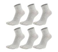 UBUMO Women's Solid 2 Toe Flip Flop Tabi Socks Geta Ankle Cotton 5/6 Pairs, Color 21 (Pack of 6), One Size