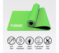 Ubung Yoga Mat Non Slip With Carry Strap 10mm Thick Exercise Mat For Home Workouts Pilates Yoga Green