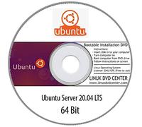 Ubuntu Server 20.04 LTS "Focal Fossa" (64Bit) - Bootable Linux Installation DVD
