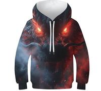 UBZKJDEUI Loong Boys Hoodies 3D Novelty Pullover Sleeve Pullover Hoodie Long Pockets Zipper Coat Kids 8-10Y