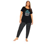 UC Ex Evans Plus Size Clothing for Women, Ladies Pyjamas Pjs Set Nightwear Blue