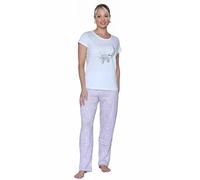 UC Ex High Street Brand Koala Pyjamas for Women, Short Sleeve Womens Pyjamas Cotton Ladies Pjs Women's Nightwear UK 6-22 Loungewear Pjs for Women Sets Purple