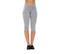 UC Ex High Street Brand Three Quarter Length Leggings for Women, Ladies Stretchy Cotton Gym Cropped Legging Grey