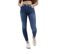 UC Ladies Ex M&S Skinny Sculpted Cotton Jeans - Womens Stretch Denim Styling Super Slim Mid Jeggings Trouser Pants (Blue, 14 - L)