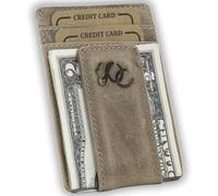UC Leather Company Full-Grain Leather Front Pocket Wallet with RFID Protection, Slim Design, Multiple Card Slots, Sand, 4.25 x 2.8 x 0.5 inches, Minimalist