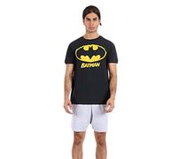 UC Mens Ex High Street Brand Cotton Batman Pyjama Set T Shirt Shorts Loungewear (Batman, L)