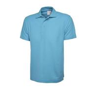 Uneek UC114 Mens Active Cotton Poloshirt Sky 3XL Colour: Sky, Chest Si 3XL