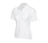Uneek UC115 Ladies Active Cotton Poloshirt White XS Colour: White, Che XS