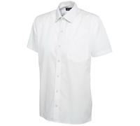 Uneek UC710 Short Sleeve Mens Poplin Shirt WHITE19.5"