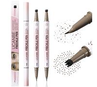 UCANBE 2PCS Dual-Ended Freckle Pen & Freckle Stamp - Precise 15° Curved Tip Makeup Waterproof & Smudge Proof, Long Lasting Faux Freckles Pencils (03 Chestnut)