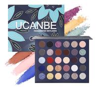 UCANBE 30 Color Eyeshadow Makeup Palette - Dark, Earthy & Bold Tones Eye Shadow with Matte Glitter Metallic Finishes- Highly Pigmented, Long-Lasting Make Up Pallet for Smoky, Glam, and Everyday Looks