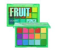 UCANBE Bright Colorful Neon Rainbow Makeup Eyeshadow Palette 15 Shades Green Purple Yellow Make Up Pallets Kit Vibrant Shimmer Matte Pigmented Blendable - Fruit Punch