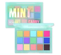 UCANBE Colorful Matte Makeup Eyeshadow Palette, 15 Shades Vibrant MACARON Pastel Eye Shadow Pallet, High Pigmented Blendable Rainbow Make Up Plattet Kit - Mint Candy