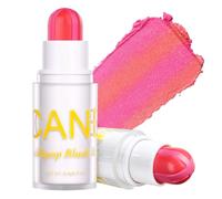 UCANBE Coral Pink Cream Blush Stick for Cheeks, Duo-Tone Buildable Blush Makeup, Hydrating Lightweight Face Blush with Vitamin E, Natural Dewy Finish, Long-Wearing, Water-Resistant