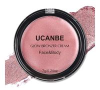 UCANBE Cream Bronzer for Face & Body, Natural Rose Gold Sun-Kissed Glow, Buildable Luminous for Long Lasting Rosy Flushed, Lightweight Illuminating Contouring Blushing Muti-Use Makeup Palette