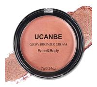 UCANBE Face & Body Cream Bronzer, Natural Coral Warm Sun-Kissed Glow, Buildable Blendable for Long Lasting Radiant Glow, Luminous Bronzing Highlighting Blusher Muti-Use Makeup Palette