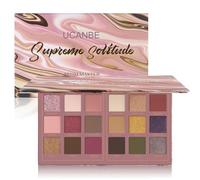 UCANBE Matte Eyeshadow Palette Pro 18 Colors Pigmented Shimmer Glitter Eye Shadow Palette, Blendable Long Lasting Waterproof Rosy Makeup Cosmetics Halloween Valentine Gift Makeup Kit (04# Solitude)