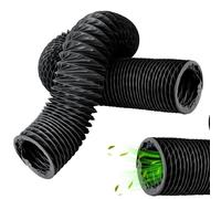 UCandy Boat Blower Hose Replacement for Boat Venting, 3" Marine Blower Hoses, 10 Ft Flexible PVC Bilge Vent Hose for Marine Exhaust Fan, Boat Bilge Heater, Dryer Vent (Black, 3in *10ft)