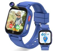 Ucani 4G Kids Smart Watch, Kids Phone Smartwatch GPS Tracker, SOS, Call, Voice & Video Chat, Class Mode, Alarm, Camera, Touch Screen WiFi Wrist Watch for 4-12 Boys Girls (A28-Blue-UKLOC)