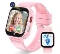 Ucani 4G Kids Smart Watch, Kids Phone Smartwatch GPS Tracker, SOS, Call, Voice & Video Chat, Class Mode, Alarm, Camera, Touch Screen WiFi Wrist Watch for 4-12 Boys Girls (A28-Pink-UKLOC)