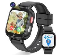 Ucani 4G Kids Smart Watch, Kids Phone Smartwatch GPS Tracker, SOS, Call, Voice & Video Chat, Class Mode, Alarm, Camera, Touch Screen WiFi Wrist Watch for 4-12 Boys Girls (A28-Black-UKLOC)