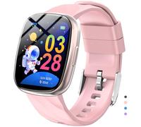 Ucani Kids Smart Watch, 1.75" Fitness Watch with Pedometer, IP68 Waterproof, 100 Sport Modes, Heart Rate, Sleep Tracker, Puzzle Games for Girls Boys Teens 5-16 (Bright Pink)