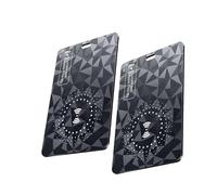 Ucard Wallet Tracker Card 2pcs,Thin Bluetooth Tracker,works with Apple Find My iOS only,rechargeable,wallet finder and item locator for wallet,luggage tag (diamond)