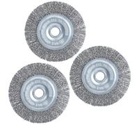 Ucatcher 3PCS Wire Brush Replacement for Ryobi Patio Cleaner Wire Brush Wheel with Arbor Hole for RAC814 RY18PCA-0 OPC1800 OPC1815, Cleaning Rust Joint Debris 115mm