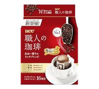 UCC Japan Craftsman's Coffee, Coffee Powder in Takeaway Filter, Rich Brazil Vietnam Blend, 16 Bags